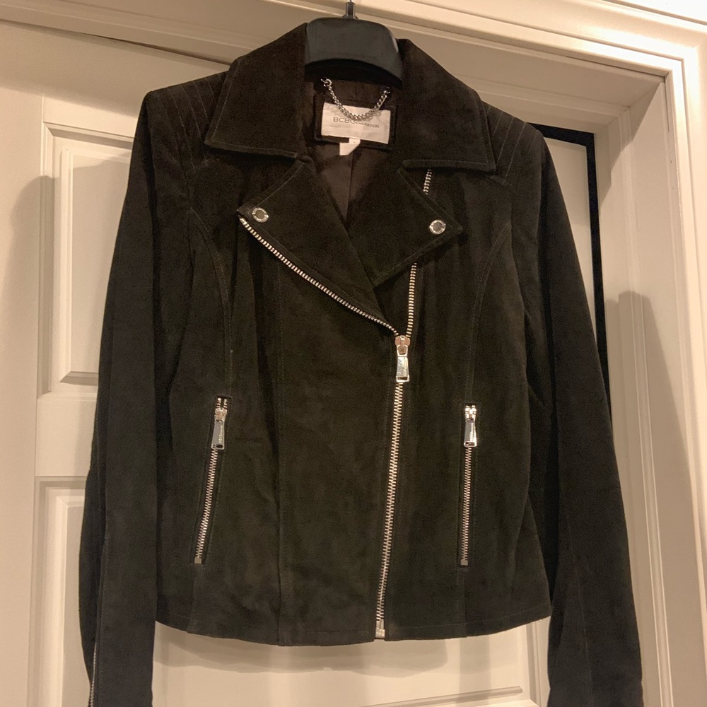NWT BCBG Chocolate Suede Jacket Size Small